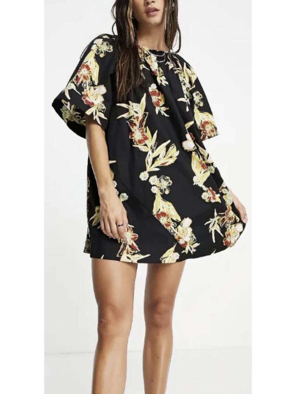 NWOT Free People Jodie Floral Print Tunic Mini Dress size M